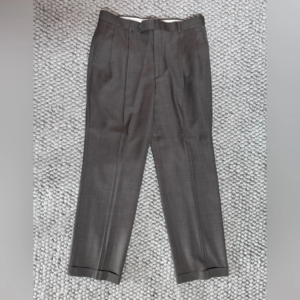 Stafford Classic Gray/Brown Men's Suit Jacket 44R Pants 36/32